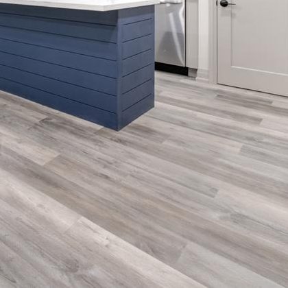 Navy shiplap cabinetry