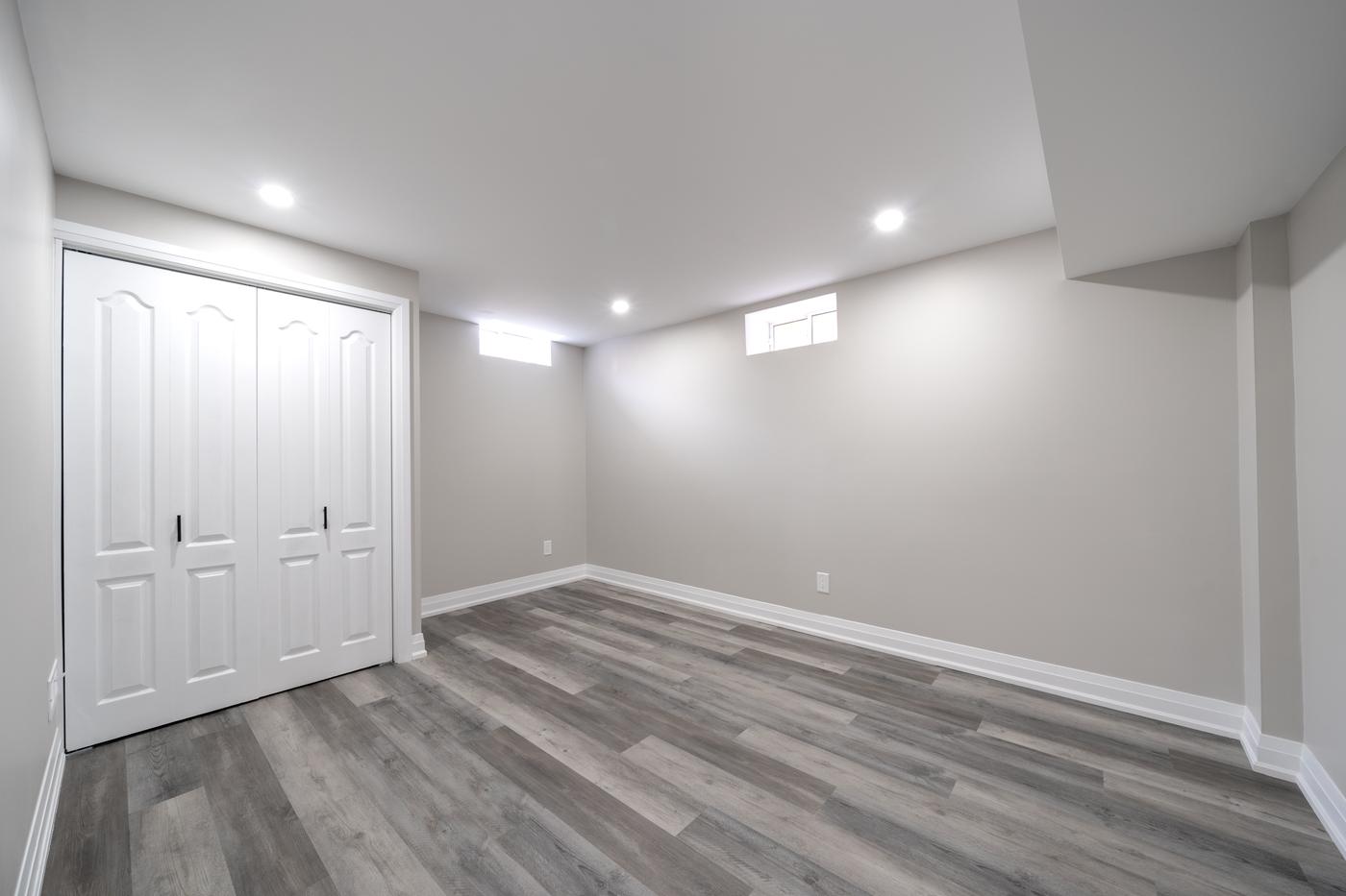Open-Concept Basement Suite, Oshawa: Bedroom with a double closet