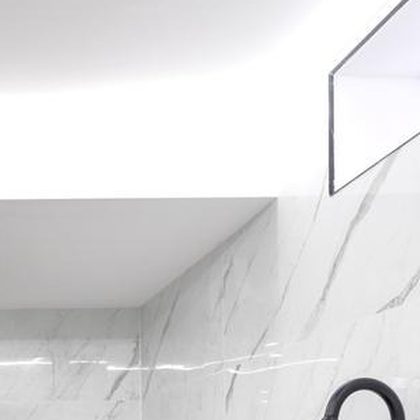 Marble-look porcelain slab