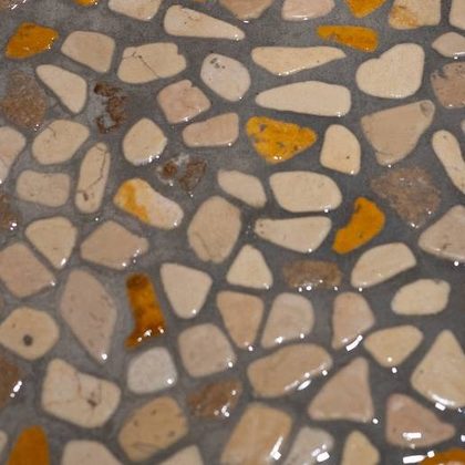 River-pebble mosaic