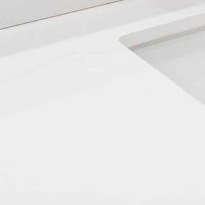 White double vanity, quartz top